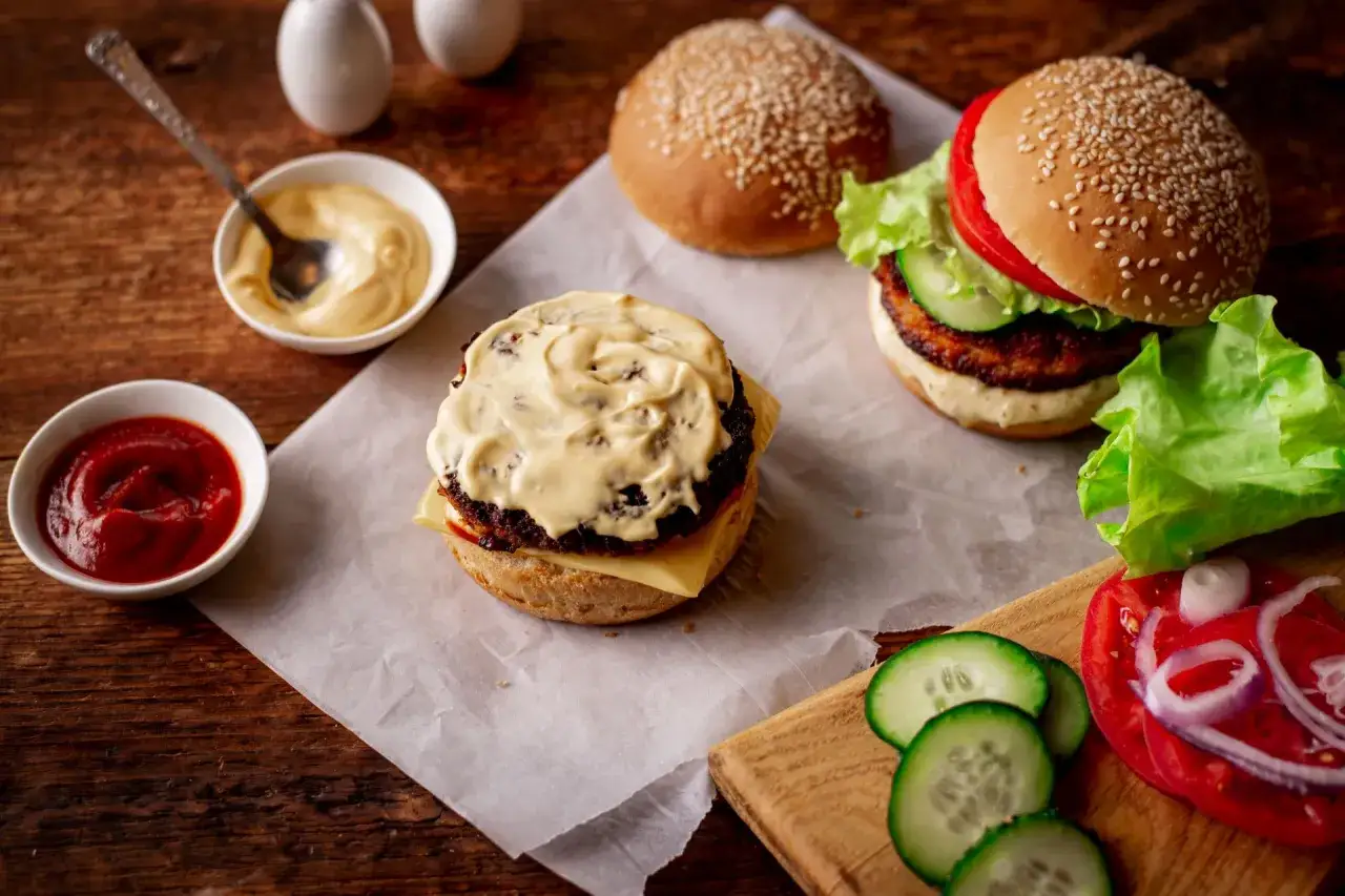 r&oacute;żne sosy do burger&oacute;w